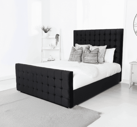 Florida Cube Ottoman Bed UK - Detail view of premium ottoman bed from Newcastle Beds UK